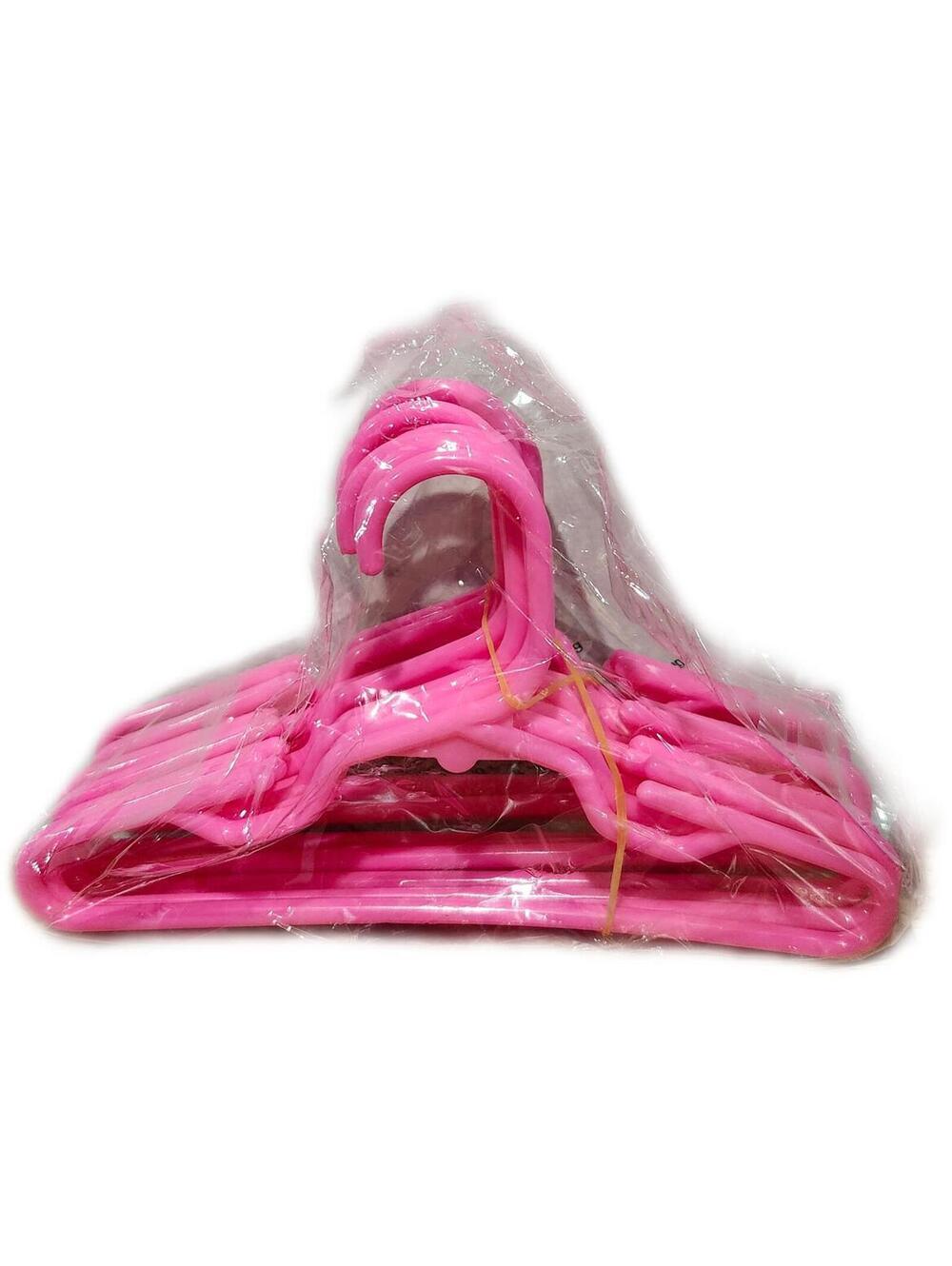 Set of Bright Pink Plastic Hangers For 18 Inch Doll Clothes, Pack Of 12